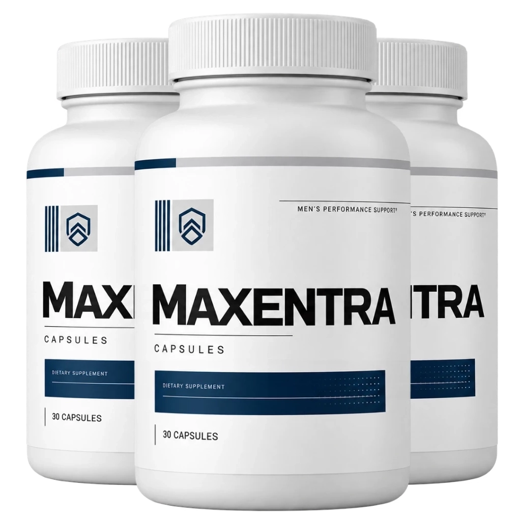 Maxentra 3-bottle bundle — men's performance support capsules